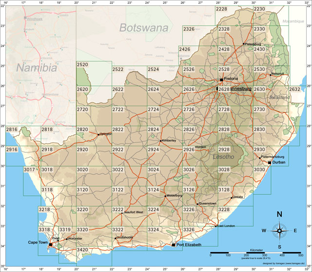 Karten Südafrika