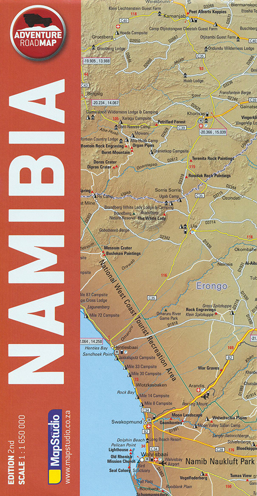 Adventure Road Map Namibia (MapStudio)