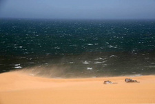 Südwester fegt die Küste Namibias. Foto: Dirk Heinrich