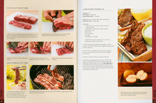 Doubel-side example of step-by-step guidance to expert braaing in Jamie Purviance's Weber Braai Bible (ISBN 9781432304072 / ISBN 978-1-4323-0407-2)