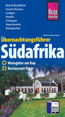 Übernachtungsführer Südafrika, von Bettina Romanjuk. Reise Know-How Verlag, 3. Auflage, Bielefeld 2014. ISBN 9783896625038 / ISBN 978-3-89662-503-8