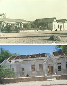 In Karibib wird derzeit das Wohnhaus der ehemaligen Firma Hälbich illegal abgerissen. Namibia verliert mit dem historischen und denkmalgeschützen Gebäude ein weiteres Baudenkmal. Foto: S. Schidlowski