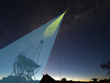 Neues Spiegelteleskop in Namibia in Betrieb genommen. © H.E.S.S. Collaboration Fabio Acero und Henning Gast