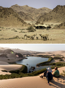 Logdes in Namibia und der Responsible Tourism Award (RTA). Zwischen dem Nationalpark Skeleton Coast und dem Palmwag-Hegegebiet, liegt das Hoanib-Skeleton-Coast-Camp des Preisberwerbers Wilderness-Safaris. Fotos: Wilderness Safaris