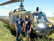 Historischer US-Hubschauber Bell-UH1D in Namibia gegroundet.