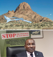 Namibias Umweltminister Pohamba Shifeta macht gegen Nashorn-Wilderei mobil.