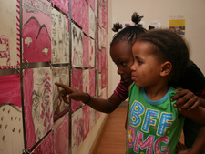 Kinder-Kunst in Namibia.
