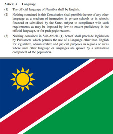 SWAPO-Regierung 'entdeckt' die Sprachvielfalt Namibias.