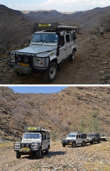 Geländefahren mit dem Namibia Land Rover Owners Club.