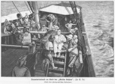 Deutsch-Südwest-Afrika: Wanderungen in der deutschen Colonie, von Kurt Dinter. Äquatortaufe auf dem Dampfer „Melita Bohlen" auf der Fahrt nach Lüderitzbucht im Mai 1897.