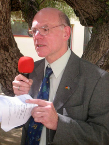 Bundestagspräsident Norbert Lammert besucht Namibia im Oktober 2015. Foto: Stefan Fischer