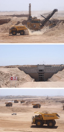 Ist Namibias Husab-Mine bald die weltgrösste Uranmine? Der Ausbau liegt im Zeitplan, die Erzverarbeitung soll Anfang 2016 beginnen. Die technischen und baulichen Maßstäbe übertreffen sämtliche gewohnten Dimensionen.