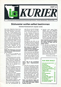 IG Kurier. Heft 6, November 1983 Mitteilungsblatt der Interessengemeinschaft Deutschsprachiger Südwester
