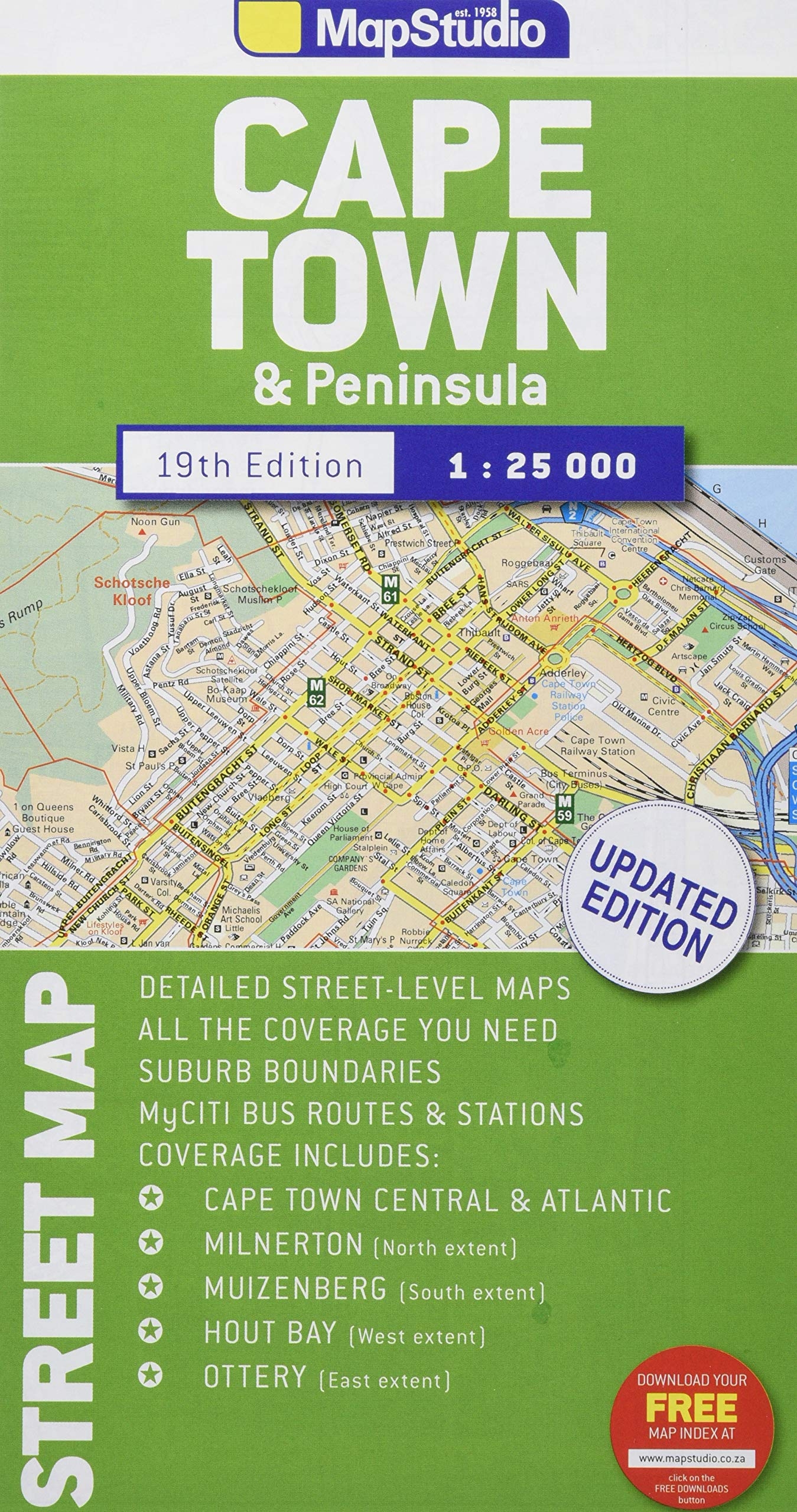 Cape Town & Peninsula Street Map (Mapstudio)