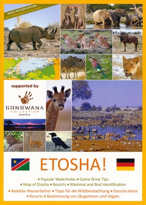 Etoscha! Wasserlöcher, Wildbeobachtung, Karten, Resorts, Tierbestimmung