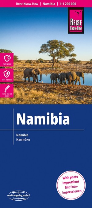 Namibia-Karte (Reise Know-how) Namibia Map 1:1.200.000