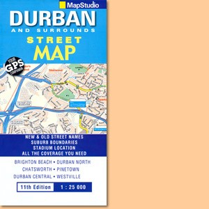 Durban & Surrounds Street Map (MapStudio)