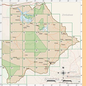 Botswana Karten Satz/Set [1:250.000]