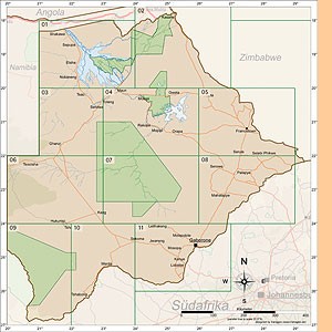 Botswana Karten Satz/Set [1:500.000]