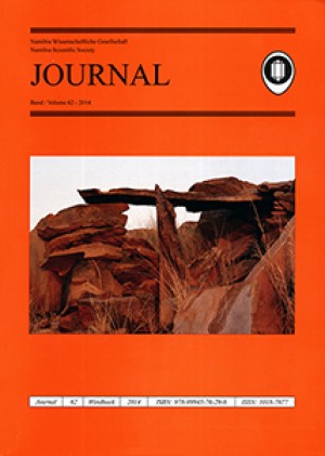 Journal 62-2014 (Namibia Scientific Society / Namibia Wissenschaftliche Gesellschaft)