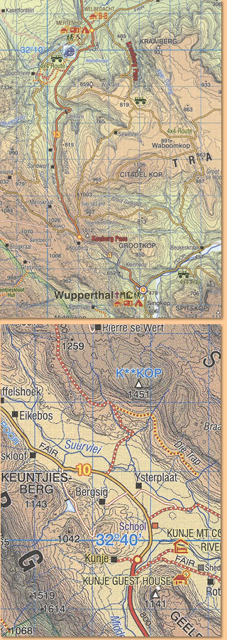 Cederberg Map/Karte (Slingsby's)