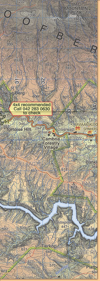 Bavianskloof Mega-Reserve Map/ Karte (Slingsby's)