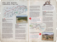 Detail: Johannesburg to Witsand Nature Reserve (Day 1). Example from MapStudio's Road Tripping South Africa.