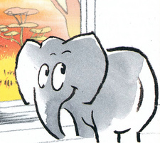 Dies ist Barbara Seelks Elefant 'Mümmel' aus der Kurzgeschichte 'Ich werde dich Fürstin nennen'.