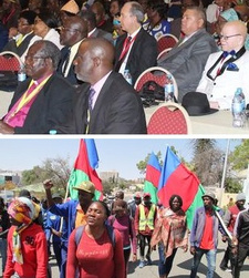 Anläßlich der laufenden Konferenz zur Landreform in Namibia, hat die SWAPO-Jugendliga aufkommende Hassreden extremer Interessengruppen am Rande der Veranstaltung kritisiert. Foto: Frank Steffen