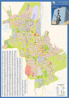 Stadtplan von Windhoek, Maßstab 1:20.000