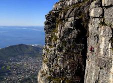 Traditional climbing in the Cape Peninsula.