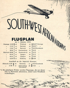 Eine Flugreise über Südwestafrika und Südafrika 1934. Landung in Johannesburg-Germiston, Rand Airport.