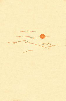 Ansicht des Leineneinbandes ohne Schutzumschlag: Wenn es Krieg gibt, gehen wir in die Wüste, von Henno Martin. Union Deutsche Verlagsgesellschaft. Erstauflage, 1956.