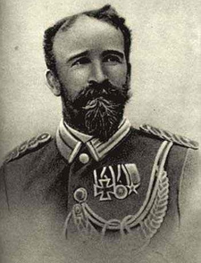 Curt von François (1852-1931) war Kommandeur der ersten Schutztruppe, Reichskommissar von Deutsch-Südwestafrika und Gründer von Windhoek und Swakopmund.