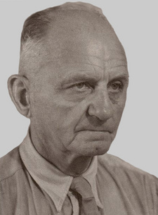 Hans-Dietrich Wilhelm Moldzio (1889-1974) war ein deutscher Schutztruppler und Farmer in Südwestafrika. Dieses Bild zeigt ihn in seinem letzten Lebensjahrzehnt.
