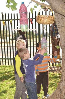 Vorschulklassen der Deutschen Privatschule Windhoek (DHPS) versorgen Vögel und Schmetterlinge.