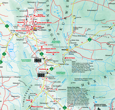 Ein Ausschnitt aus der Cape Town & Surrounding Attractions Road Map (MapStudio)