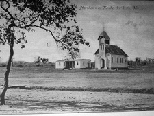 St. Barbara-Kirche der katholischen Mission in  Südwestafrika, Tsumeb, nach 1925.