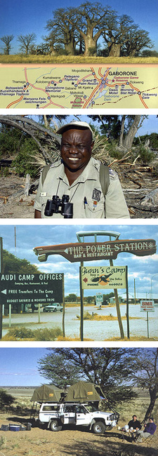 Fotocollage aus dem Botswana-Reiseführer von Reise Know-How (Dr. med. Christoph Lübbert / ISBN 978-3-8317-2443-7)