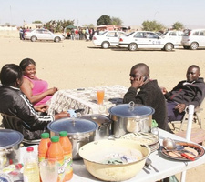 Streik der Taxifahrer in Namibia. Foto: Dirk Heinrich