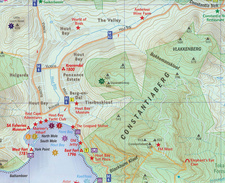 Table Mountain and Cape Peninsula Activities Map (MapStudio) Outtake of Cape Peninsula Map 1:55.000.